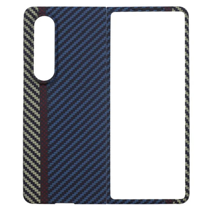 For Samsung Galaxy Z Fold4 5G Case 3-Color Design Aramid Fiber Phone Shell with Big Lens Cutouts