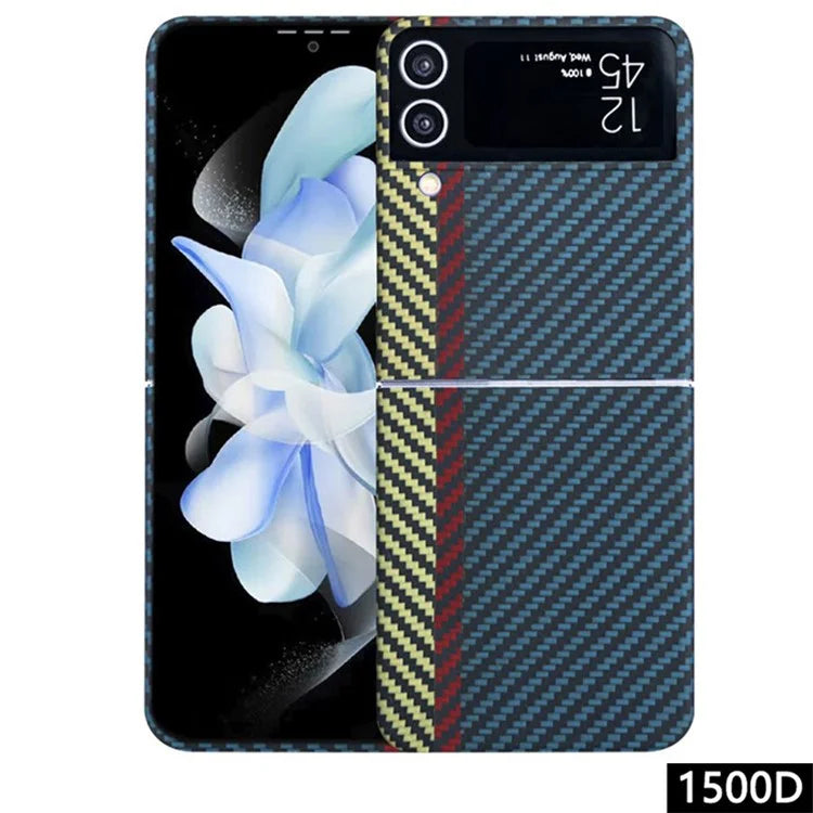 For Samsung Galaxy Z Flip4 5G Case 3-Color Design Shockproof Cover Aramid Fiber Phone Case
