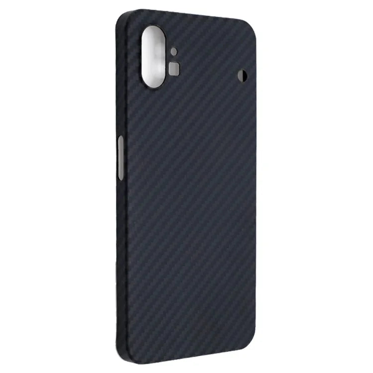 For Nothing phone (1) 5G Black Case Shockproof Precise Cutouts Aramid Fiber 1500D Coarse Texture Phone Cover