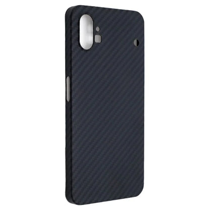 For Nothing phone (1) 5G Black Case Shockproof Precise Cutouts Aramid Fiber 1500D Coarse Texture Phone Cover