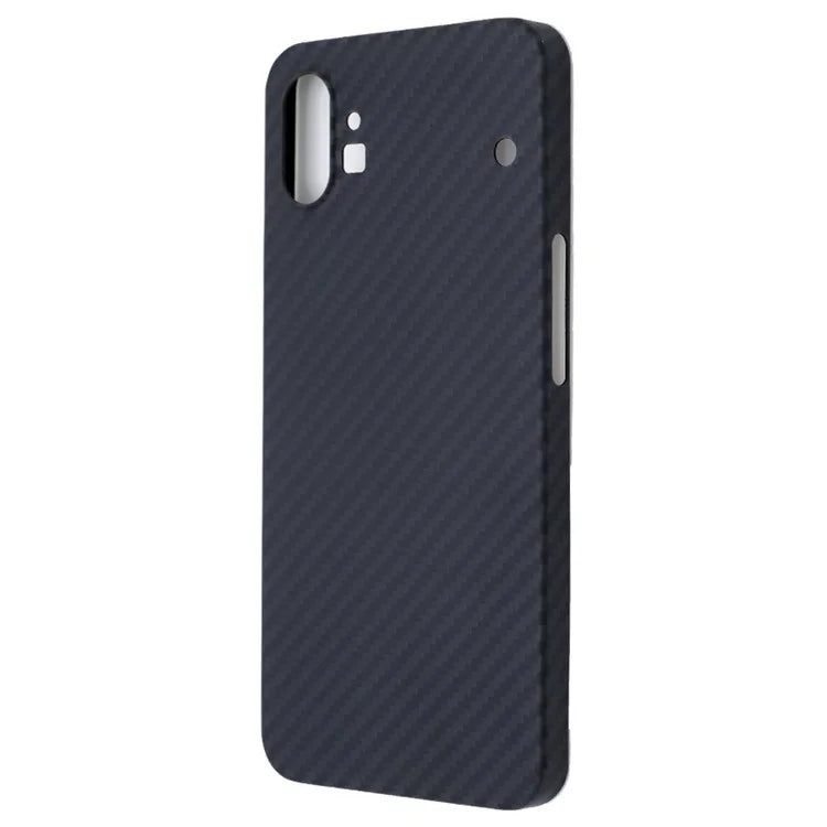 For Nothing phone (1) 5G Black Case Shockproof Precise Cutouts Aramid Fiber 1500D Coarse Texture Phone Cover