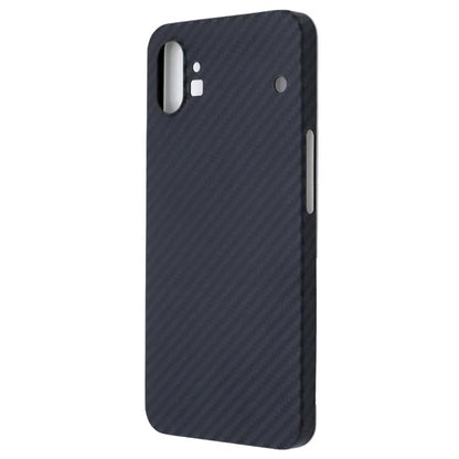 For Nothing phone (1) 5G Black Case Shockproof Precise Cutouts Aramid Fiber 1500D Coarse Texture Phone Cover