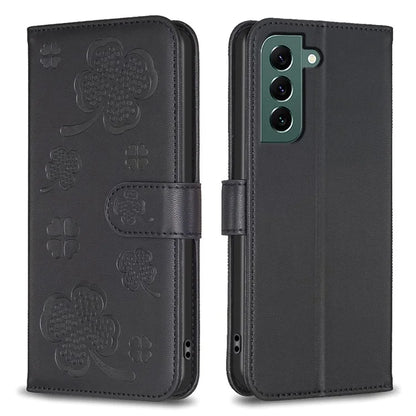 For Samsung Galaxy S23 FE Case Clover Pattern Leather Wallet Flip Phone Cover
