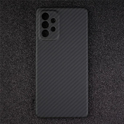 For Samsung Galaxy A52 4G / A52s 5G / A52 5G Case Black 1500D Coarse Texture Aramid Fiber Shell (Precise Cutout)