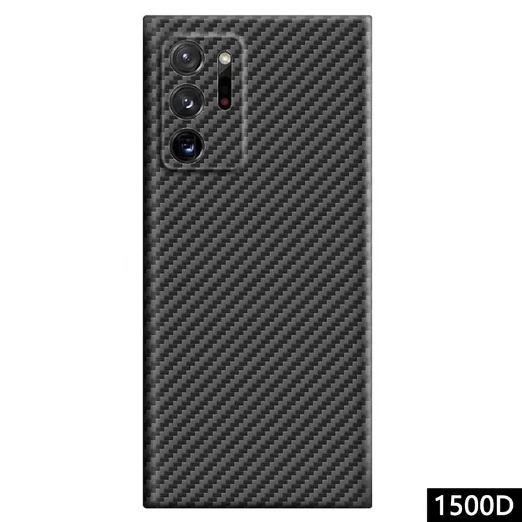 For Samsung Galaxy Note20 Ultra 5G / Note20 Ultra Case Black Aramid Fiber 1500D Coarse Texture Phone Cover