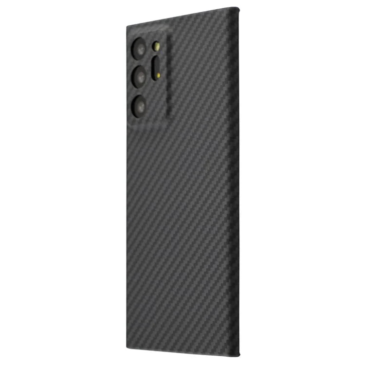 For Samsung Galaxy Note20 Ultra 5G / Note20 Ultra Case Black Aramid Fiber 1500D Coarse Texture Phone Cover