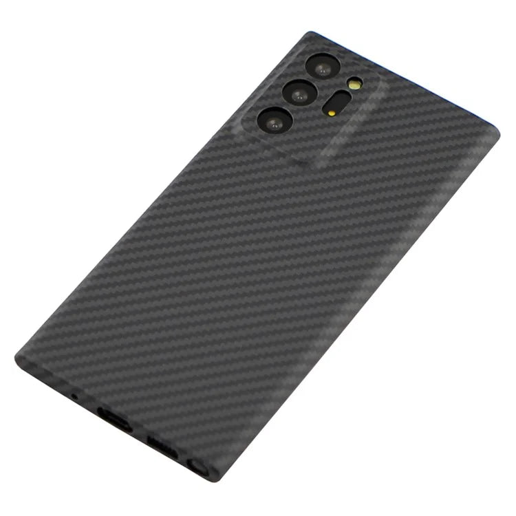 For Samsung Galaxy Note20 Ultra 5G / Note20 Ultra Case Black Aramid Fiber 1500D Coarse Texture Phone Cover