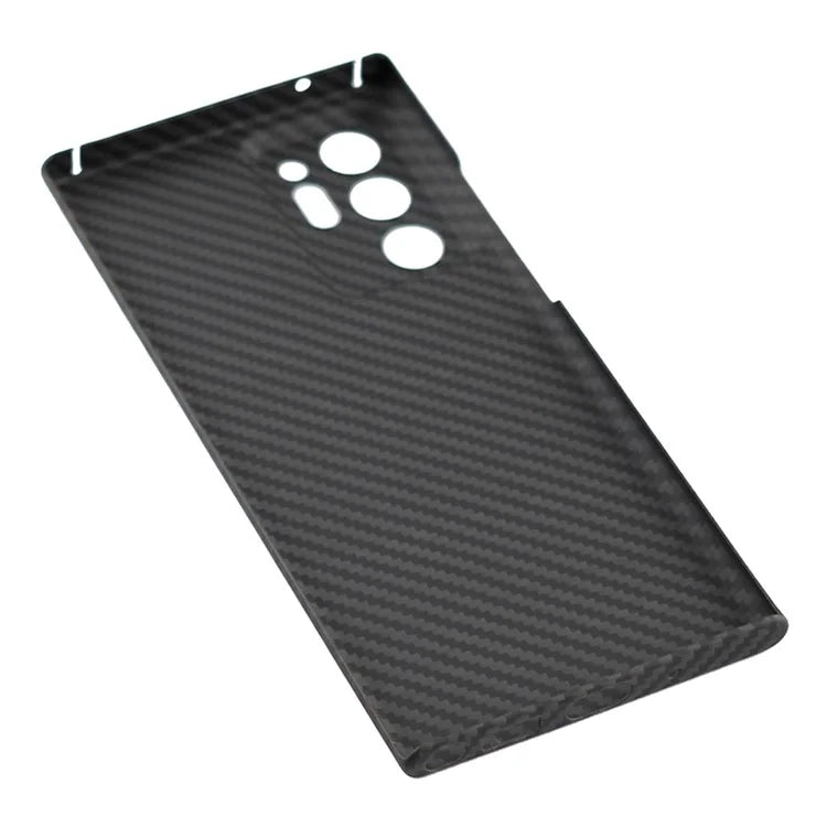 For Samsung Galaxy Note20 Ultra 5G / Note20 Ultra Case Black Aramid Fiber 1500D Coarse Texture Phone Cover