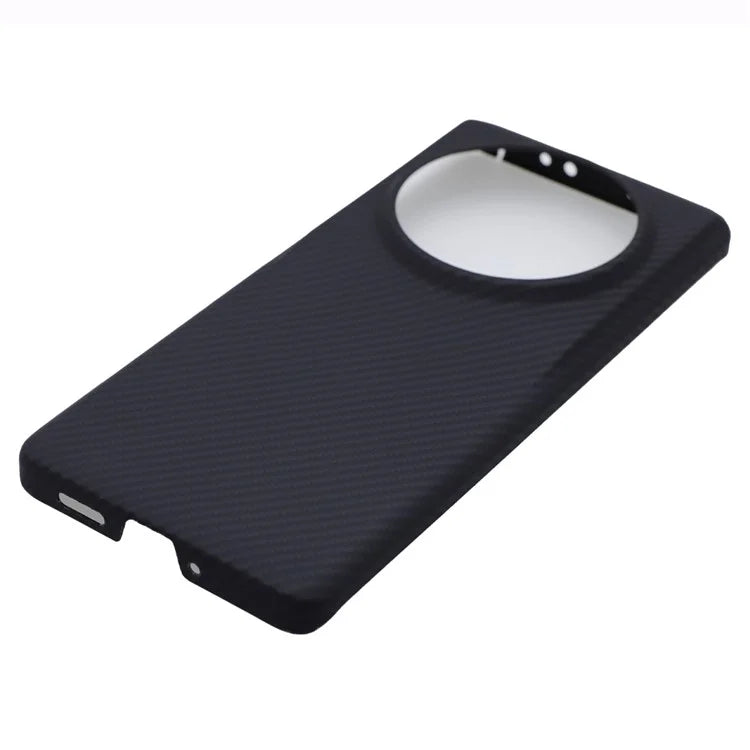 For Xiaomi 13 Ultra Slim Case 600D Fine Textured Aramid Fiber Big Lens Cutouts Black Phone Cover