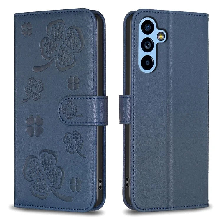 For Samsung Galaxy A14 5G / A14 4G Case Clover Pattern PU Leather Cell Phone Wallet Cover