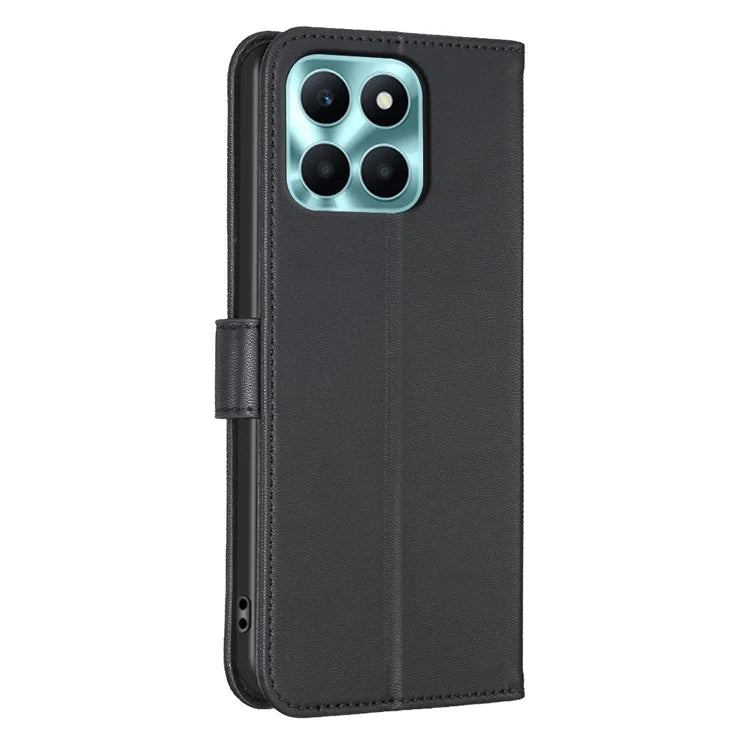 For Honor X6a 4G Cell Phone Case Clover Pattern PU Leather Stand Cover