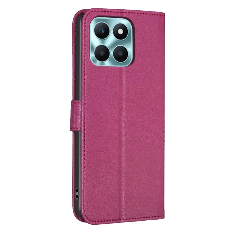 For Honor X6a 4G Cell Phone Case Clover Pattern PU Leather Stand Cover