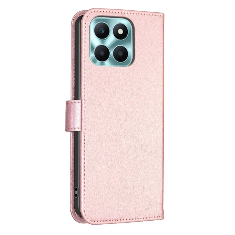 For Honor X6a 4G Cell Phone Case Clover Pattern PU Leather Stand Cover