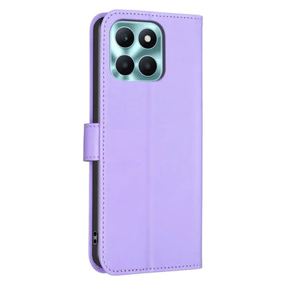 For Honor X6a 4G Cell Phone Case Clover Pattern PU Leather Stand Cover