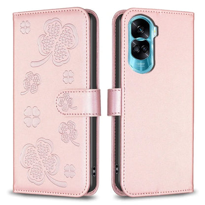 For Honor 90 Lite 5G / X50i 5G Case Leather Clover Pattern Mobile Phone Wallet Cover