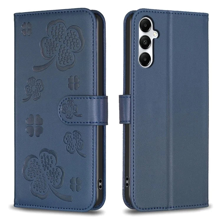 For Samsung Galaxy A05s 4G Magnetic Case Clover Pattern Wallet Flip Phone Cover