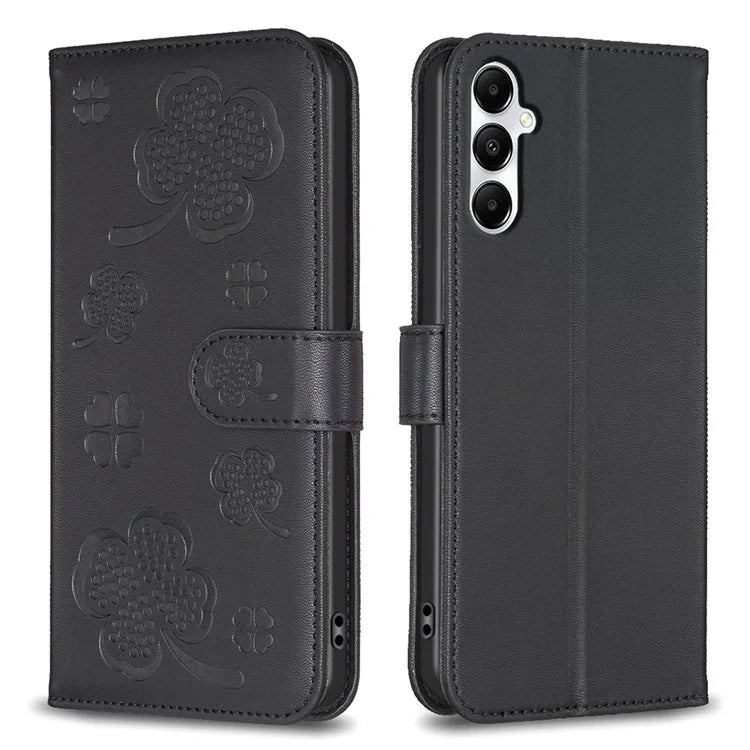 For Samsung Galaxy A05s 4G Magnetic Case Clover Pattern Wallet Flip Phone Cover