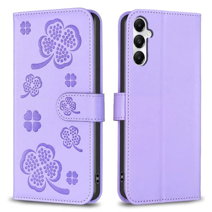 For Samsung Galaxy A05s 4G Magnetic Case Clover Pattern Wallet Flip Phone Cover