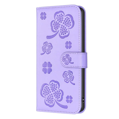 For Samsung Galaxy A05s 4G Magnetic Case Clover Pattern Wallet Flip Phone Cover
