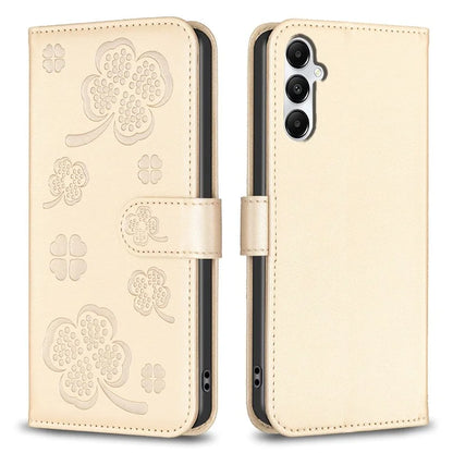 For Samsung Galaxy A05s 4G Magnetic Case Clover Pattern Wallet Flip Phone Cover
