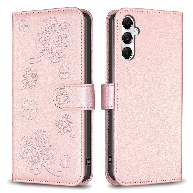 For Samsung Galaxy A05s 4G Magnetic Case Clover Pattern Wallet Flip Phone Cover