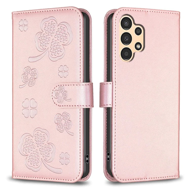 For Samsung Galaxy A53 5G Case Clover Pattern PU Leather+TPU Phone Cover with Magnetic Clasp