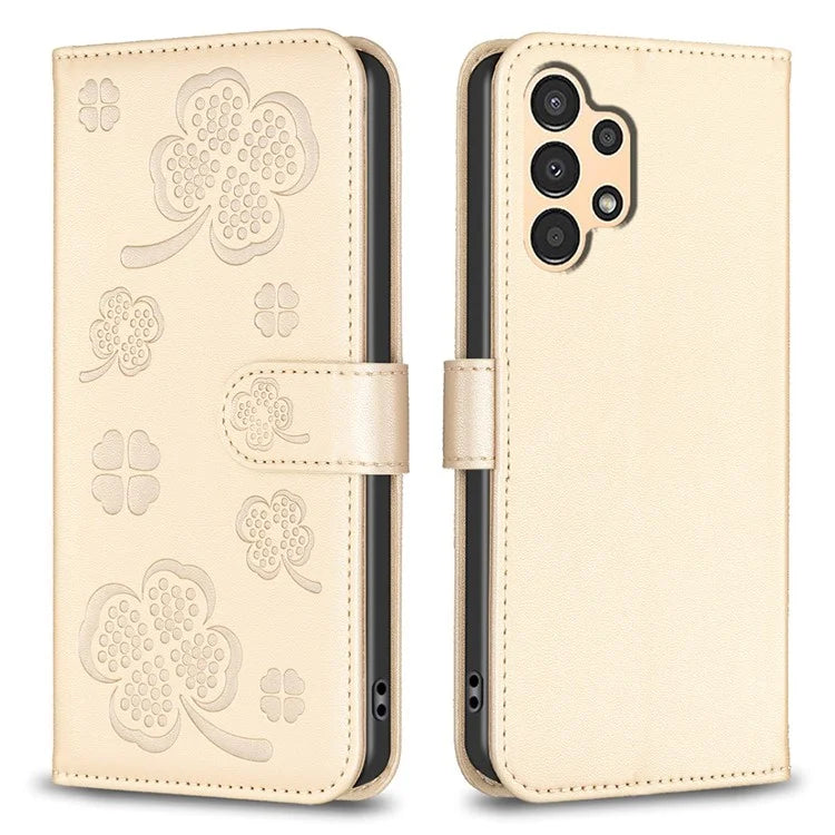 For Samsung Galaxy A53 5G Case Clover Pattern PU Leather+TPU Phone Cover with Magnetic Clasp