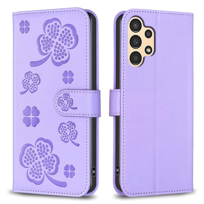 For Samsung Galaxy A53 5G Case Clover Pattern PU Leather+TPU Phone Cover with Magnetic Clasp