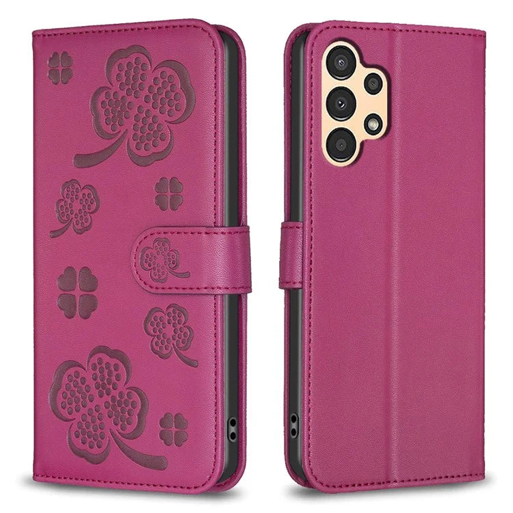 For Samsung Galaxy A53 5G Case Clover Pattern PU Leather+TPU Phone Cover with Magnetic Clasp
