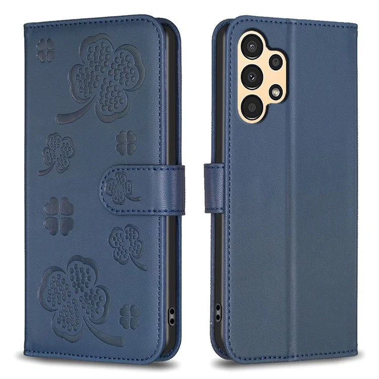 For Samsung Galaxy A53 5G Case Clover Pattern PU Leather+TPU Phone Cover with Magnetic Clasp