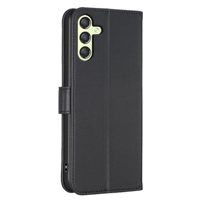 For Samsung Galaxy A24 4G (162.1 x 77.6 x 8.3mm) Magnetic Phone Case Leather Clover Imprinted Wallet Stand Cover