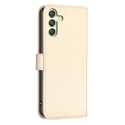 For Samsung Galaxy A24 4G (162.1 x 77.6 x 8.3mm) Magnetic Phone Case Leather Clover Imprinted Wallet Stand Cover