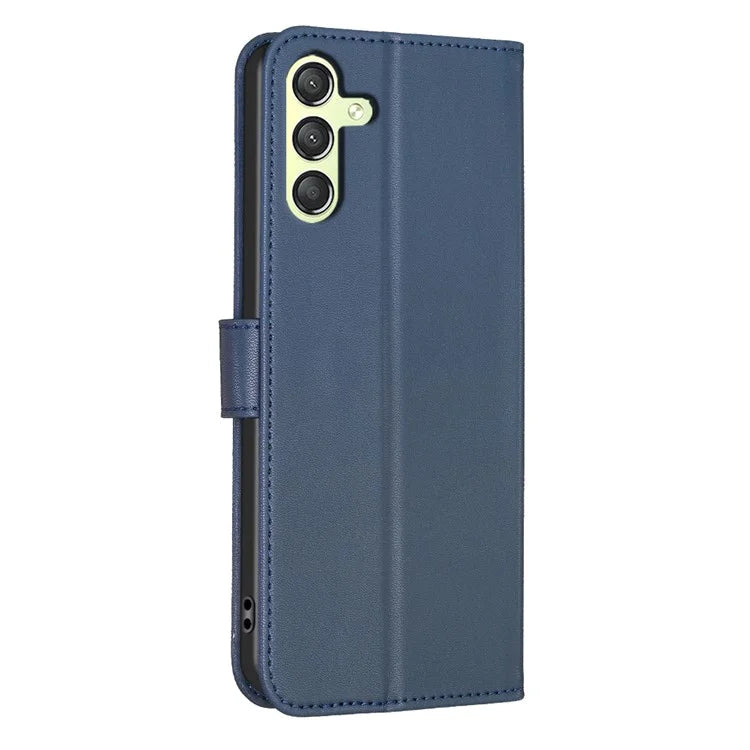 For Samsung Galaxy A24 4G (162.1 x 77.6 x 8.3mm) Magnetic Phone Case Leather Clover Imprinted Wallet Stand Cover