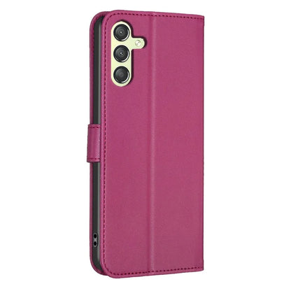 For Samsung Galaxy A24 4G (162.1 x 77.6 x 8.3mm) Magnetic Phone Case Leather Clover Imprinted Wallet Stand Cover