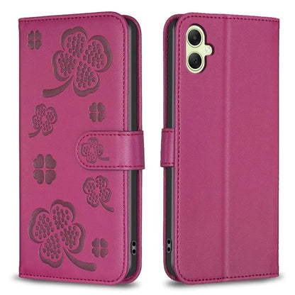 For Samsung Galaxy A05 4G Magnetic Case Clover PU Leather+TPU Protective Cover