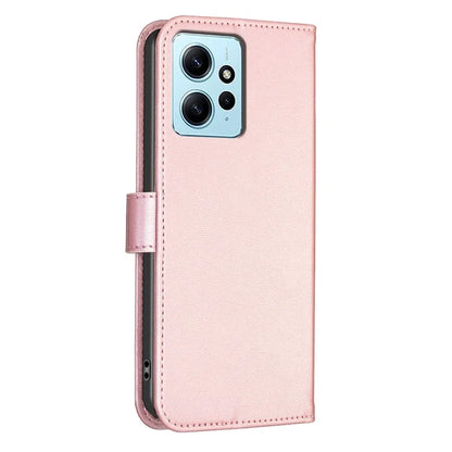 For Xiaomi Redmi Note 12 4G Case PU Leather Clover Imprinted Card Holder Phone Cover