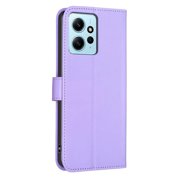 For Xiaomi Redmi Note 12 4G Case PU Leather Clover Imprinted Card Holder Phone Cover