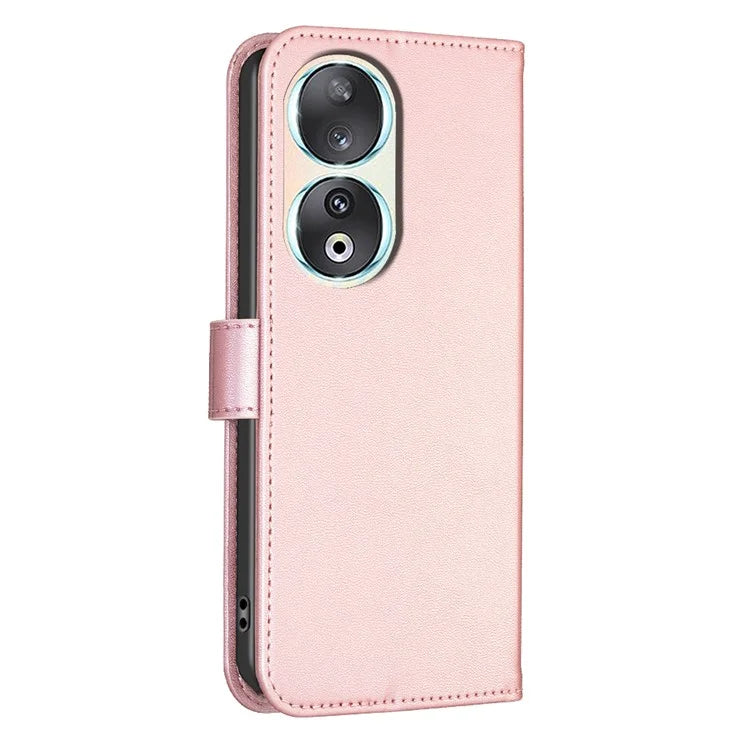 For Honor 90 Case Clover Pattern PU Leather Foldable Stand Phone Wallet Cover