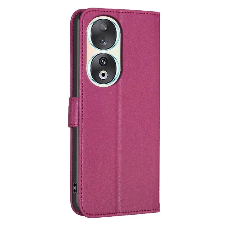 For Honor 90 Case Clover Pattern PU Leather Foldable Stand Phone Wallet Cover