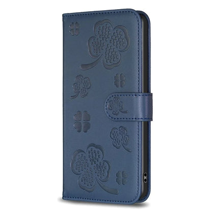 For Samsung Galaxy S22 Ultra 5G Case Leather Clover Imprint Stand Smart Phone Cover