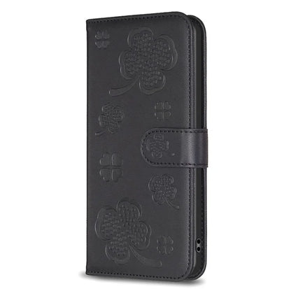 For Samsung Galaxy S22 Ultra 5G Case Leather Clover Imprint Stand Smart Phone Cover
