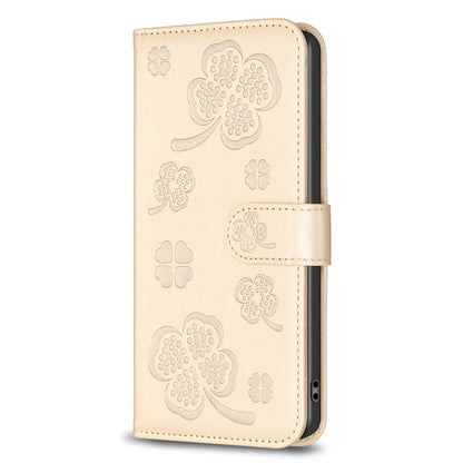 For Samsung Galaxy S22 Ultra 5G Case Leather Clover Imprint Stand Smart Phone Cover