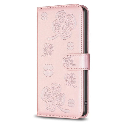 For Samsung Galaxy S22 Ultra 5G Case Leather Clover Imprint Stand Smart Phone Cover