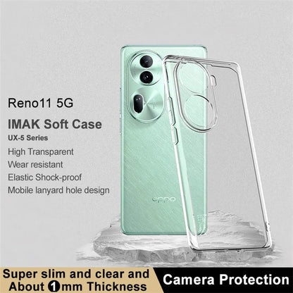 IMAK UX-5 Series for Oppo Reno11 (China) 5G / Reno11 Pro 5G (Global) Case Soft TPU Anti-scratch Phone Cover (Slim Style)