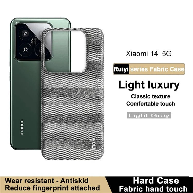 IMAK Ruiyi Series for Xiaomi 14 Case Cloth Texture Anti-scratch Phone Back Cover