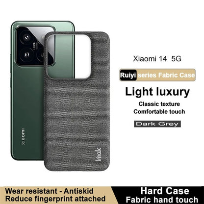 IMAK Ruiyi Series for Xiaomi 14 Case Cloth Texture Anti-scratch Phone Back Cover