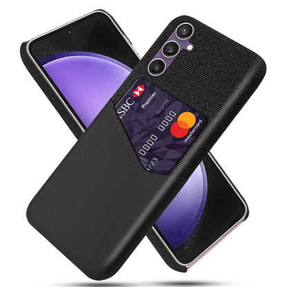 For Samsung Galaxy S24+ Phone Cover Cloth Texture PU+PC Phone Case Shell