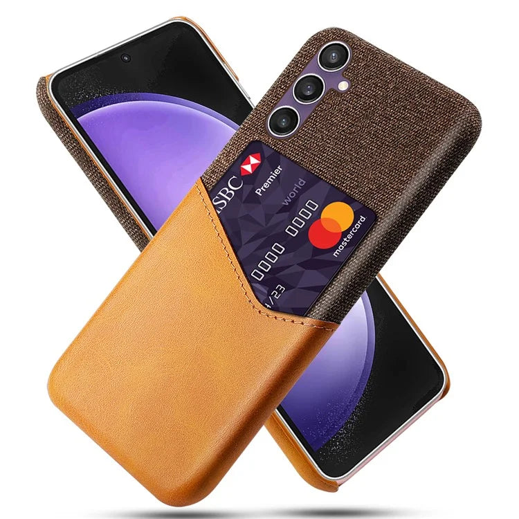 For Samsung Galaxy S24+ Phone Cover Cloth Texture PU+PC Phone Case Shell