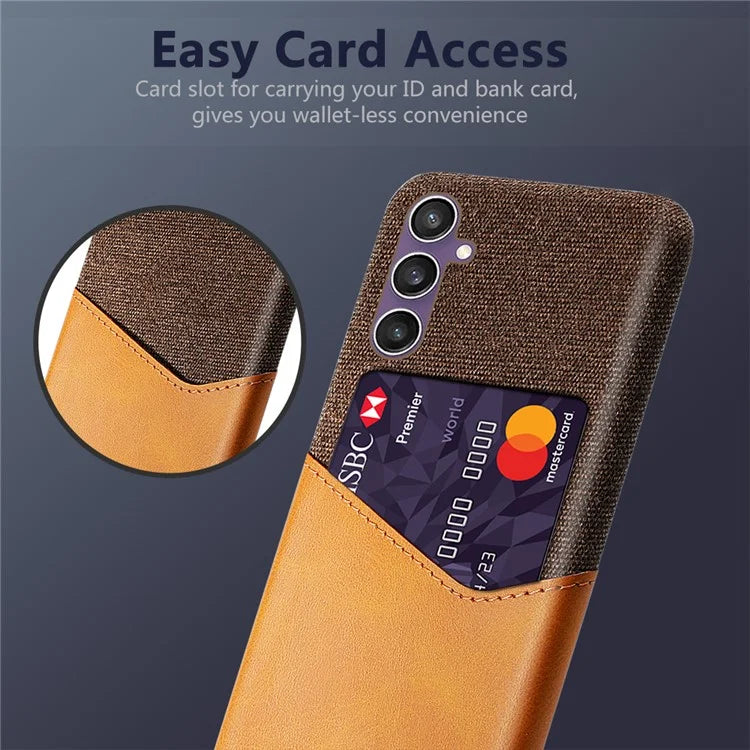 For Samsung Galaxy S24+ Phone Cover Cloth Texture PU+PC Phone Case Shell