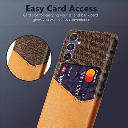 For Samsung Galaxy S24+ Phone Cover Cloth Texture PU+PC Phone Case Shell